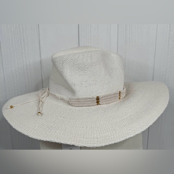 niki beach Accessories - Niki Beach Saylor Elegant Cream Wide-Brim Hat